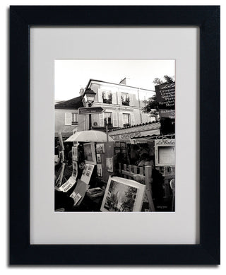 'Montmartre' Matted Framed Canvas Art by Kathy Yates