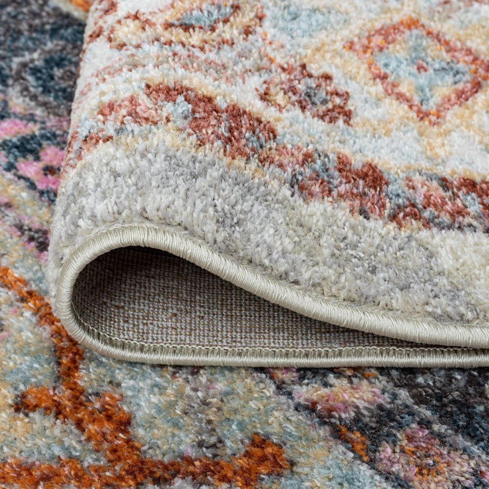 Kinsley Traditional Oriental Gray Rectangle Area Rug, 10'6''x14'6''
