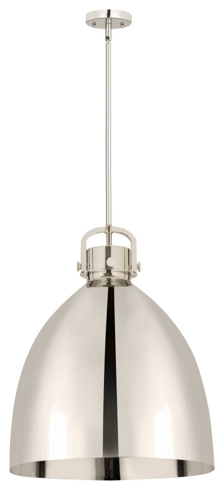 Innovations Lighting 710-1S-PN-M712-18PN Newton Bell 1 Light 18" Pendant
