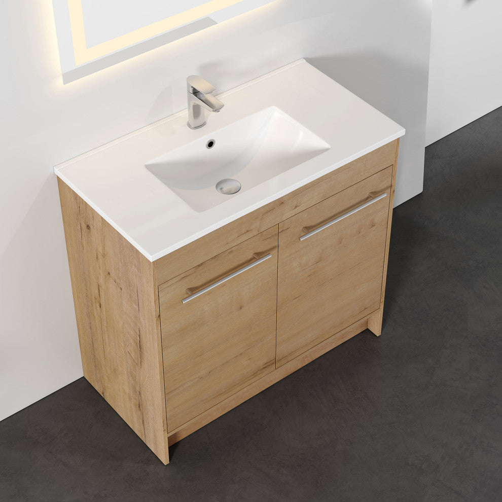 Jenny Oak Natural Vanity Kit, 36" Wide