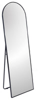Rectangular Aluminum Framed Freestanding Bedroom Mirror, Black, 22''x 65''