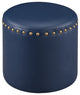 Lemar Ottoman Stool (Blue)
