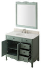 38 Inch Distressed Vintage Blue Cottage Style Daleville Bathroom Sink Vanity, Add Mirror No Faucet