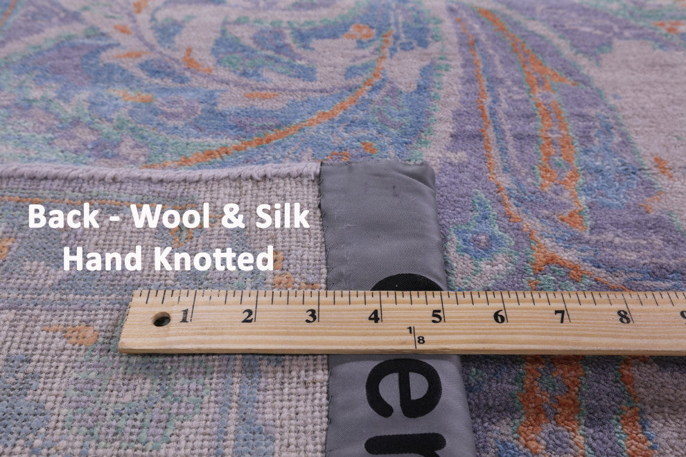Wool and Silk Modern Handmade Rug 12' 0" X 15' 1" Q8858