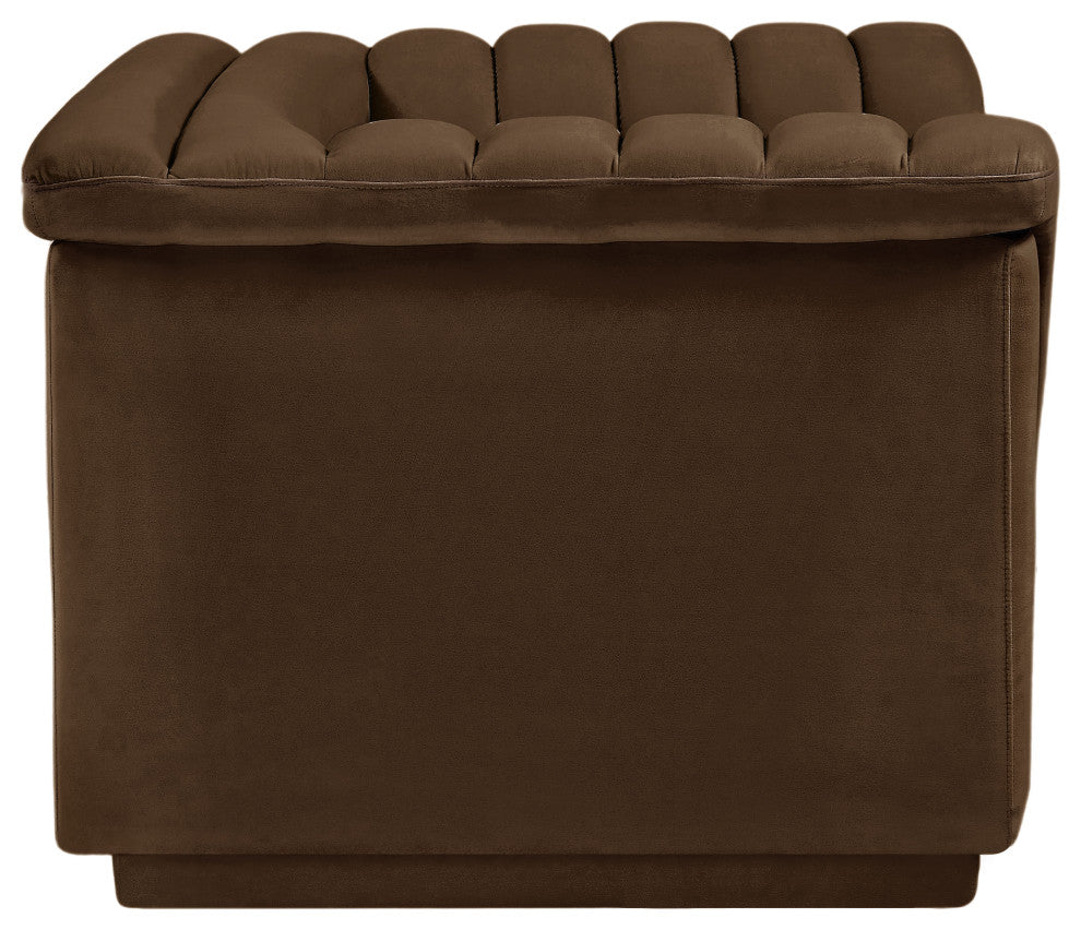Cascade Upholstered Set, Brown, Velvet, Chair