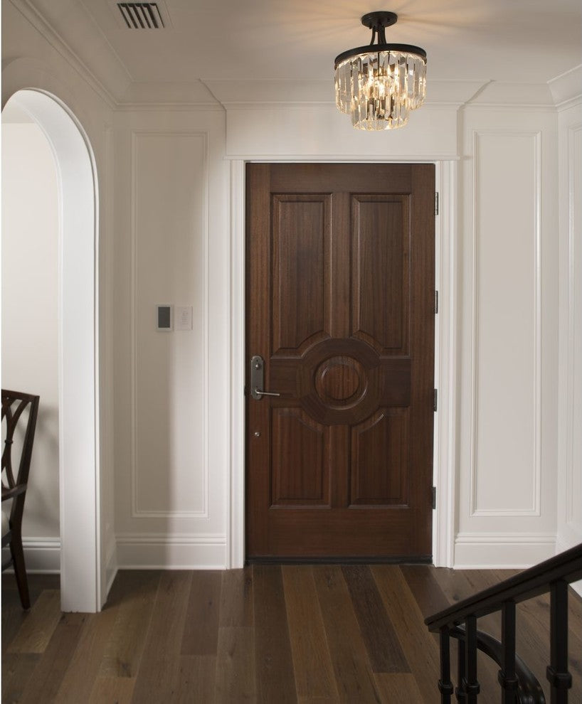 Progress Lighting Glimmer 3-Light Semi-Flush Convertible, Antique Bronze