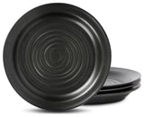 Stone Lain Orbit Stoneware Dinner Plate Set of 4, Charcoal