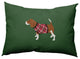 Warmest Wishes Doggie Decorative Throw Pillow, Green, 14"x20"