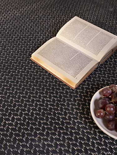 Outdoor Collection Accent Area Rug - Bacteria Resistant Rug, Black, 7'10"x10'