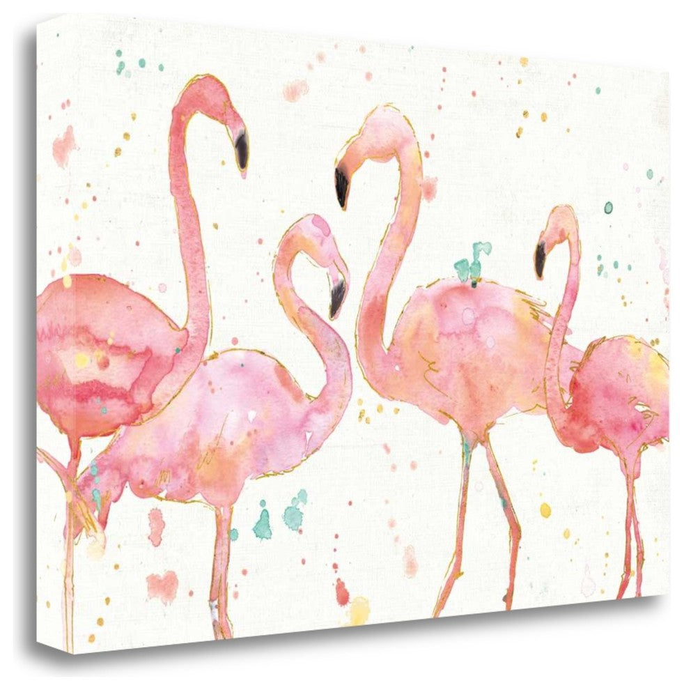 "Flamingo Fever I" By Anne Tavoletti, Giclee Print on Gallery Wrap Canvas