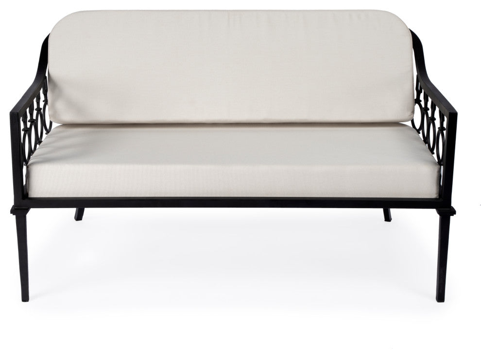 Southport Iron Upholstered Outdoor Loveseat