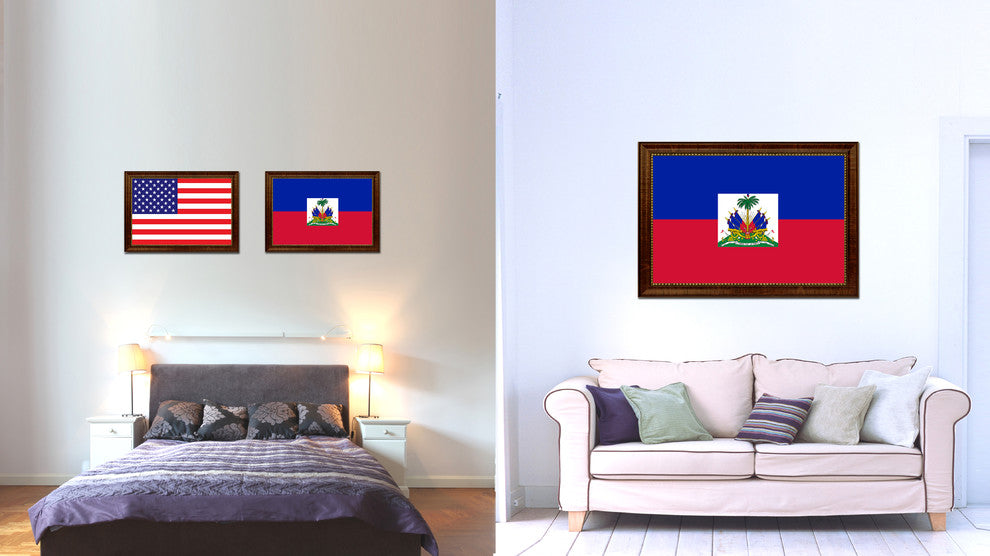 Haiti Country Flag Canvas Print, 19"x27"