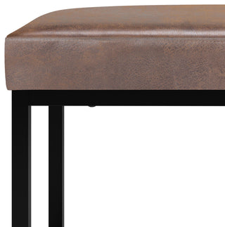 Reynolds Small Bench, Distressed Chestnut Brown