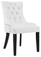 White Regent Vinyl Dining Chair