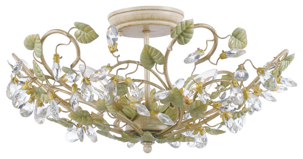 Crystorama Lighting Group 4840 Josie 5 Light 21"W Semi-Flush Bowl - Champagne