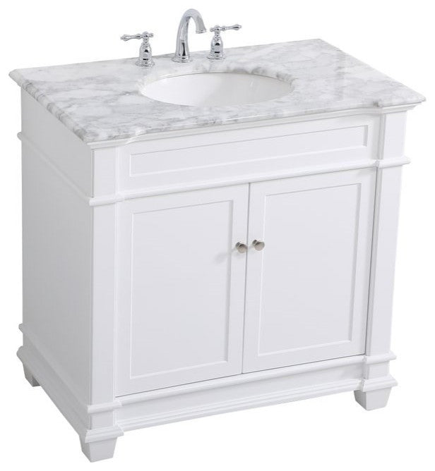 Elegant Decor Wesley Bathroom Vanity VF50036WH, White