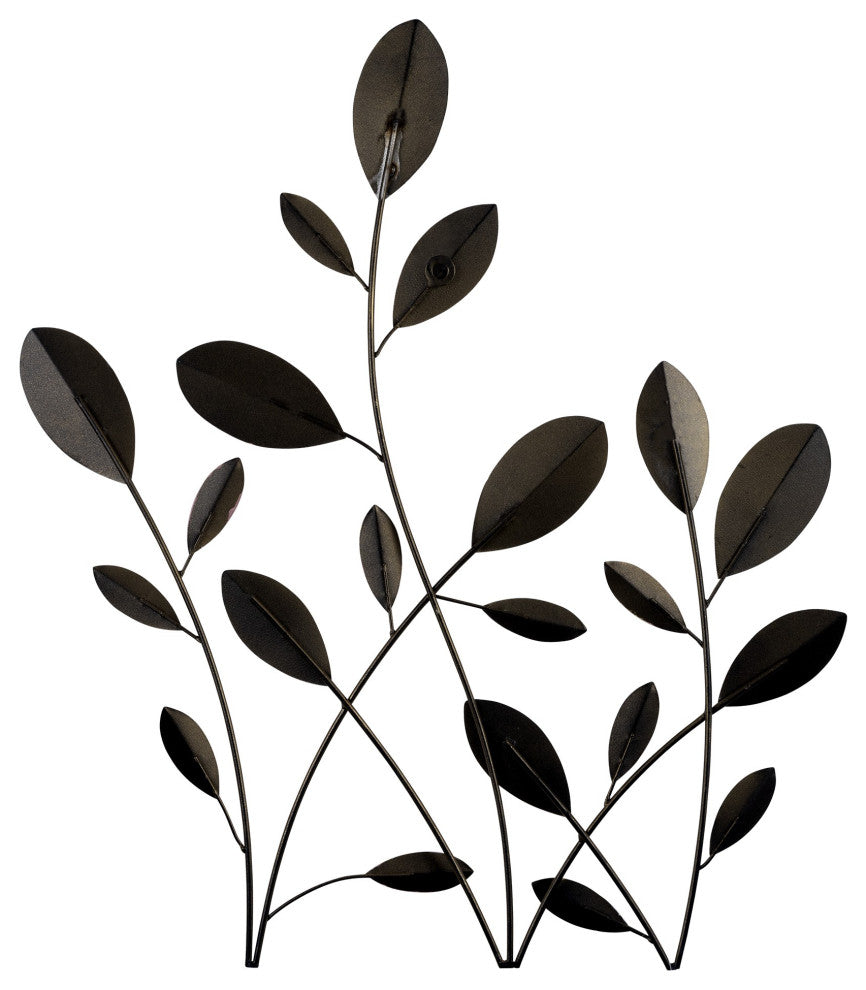 Muted Metal Botanical Stem Wall D"cor