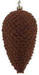 Vickerman Mt195675D 5" Chocolate Flocked Pinecone Christmas Ornament, Set of 4