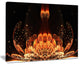 "Bright Orange Glossy Fractal Flower" Floral Wall Art Canvas, 40"x30"