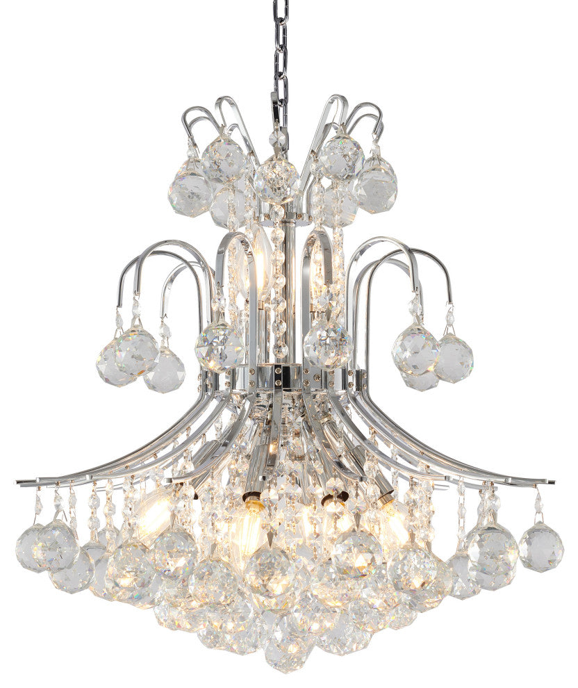 Bethel International BET03C19CH 10-Light Chandelier, Chrome