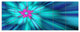 Rotating Blue Fireworks, Floral Canvas Art Print, 70"x28", 6 Panels