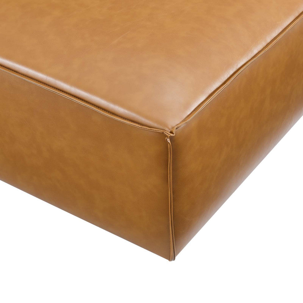 Restore Vegan Leather Ottoman Tan