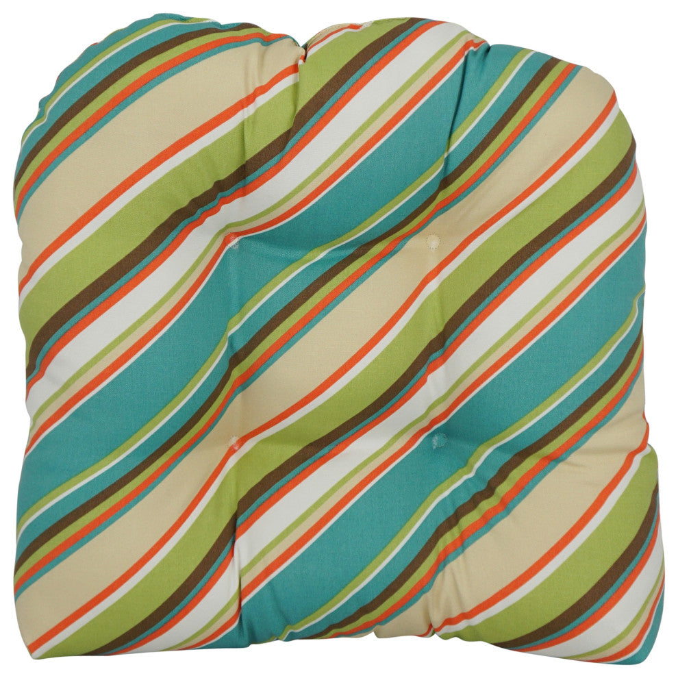 19" U-Shaped Dining Chair Cushions, Set of 2, Browning Opal