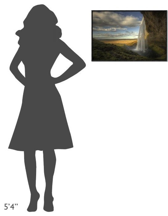 "Seljalandsfoss" Framed Canvas Giclee by Max Witjes, 25x17"