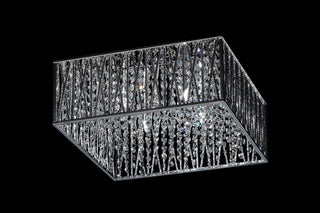 Terra 4 Light Flush Mount in Chrome with Chrome Aluminum Shade