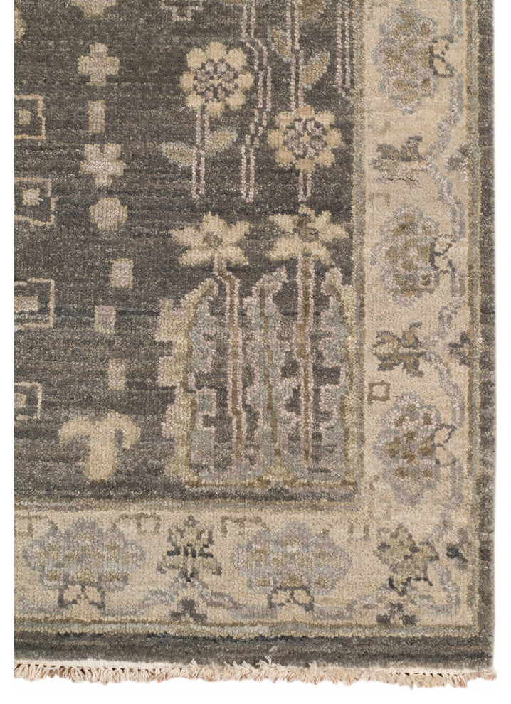 Nuit Arabe Rawe Area Rug, Gray, 8' x 10', Bordered