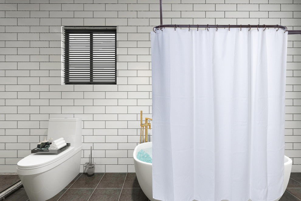 Utopia Alley Aluminum Hoop Shower Rod 45.7" Size by 22", Oil Rubbed Bronze