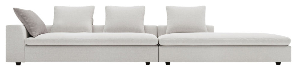 Lucerne Modular Chaise, Ashen Fabric, Ashen Fabric, Set08b-2pc