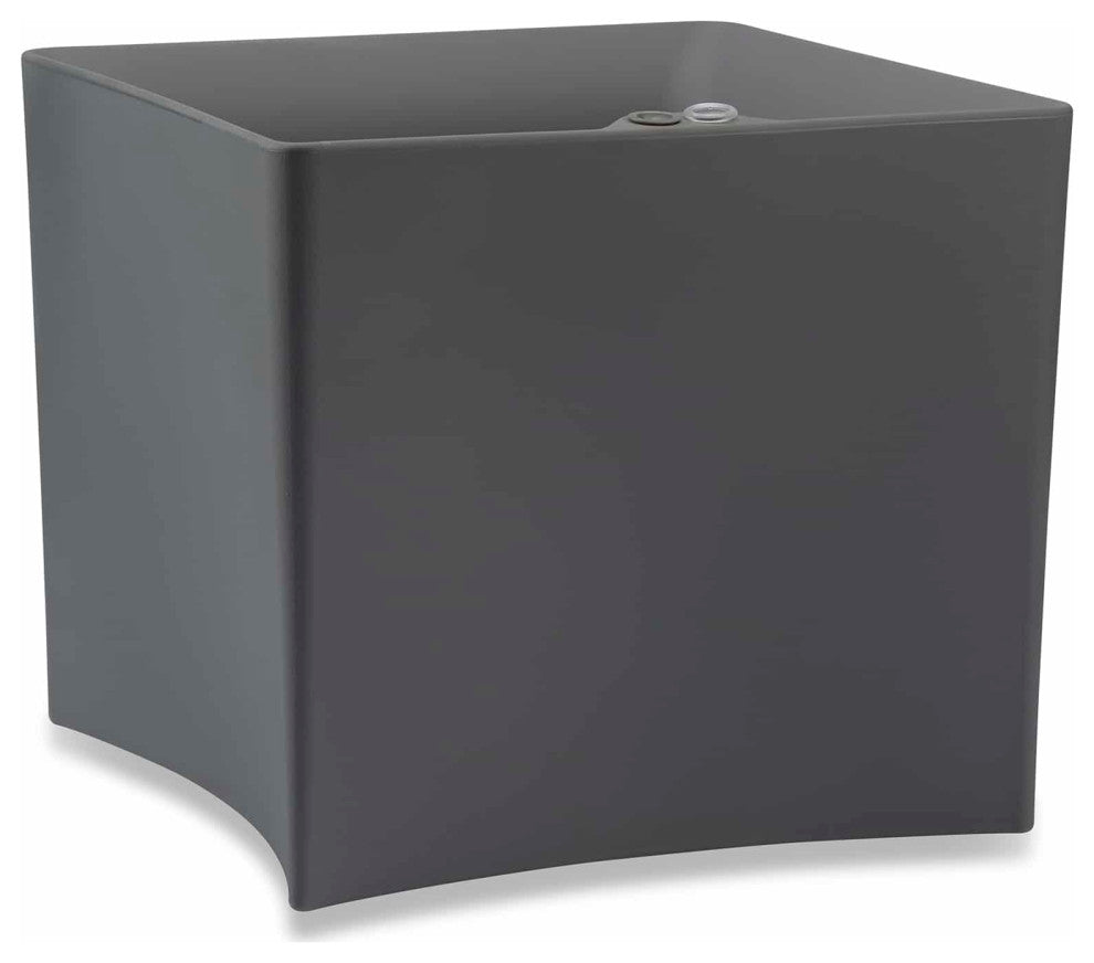 Pinch TruDrop Square Self Watering Planter, Slate, 23"