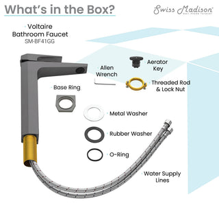 Voltaire Single Hole Single-Handle High Arc Bathroom Faucet, Gunmetal Gray