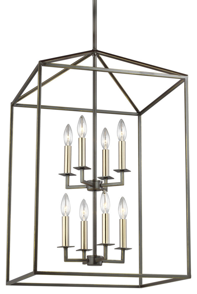 Generation Lighting 5115008 Perryton 8 Light 19"W Chandelier - Midnight Black