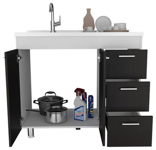 TUHOME Ferretti Base Cabinet  Engineered Wood Cabinets in  Multi-color