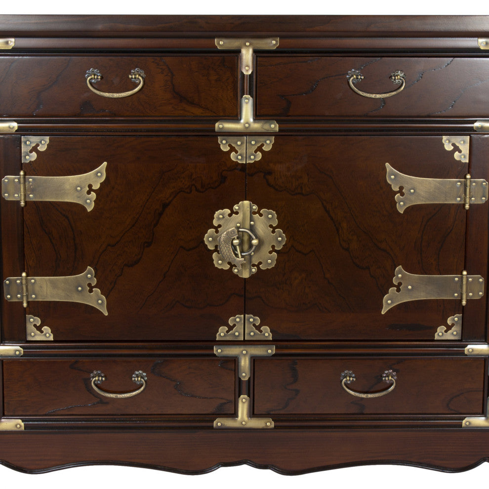 Korean Tansu Style 13 Drawer Buffet Server