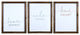 Set of 3 Wooden Brave Calm Kind Wall Frame D"cor