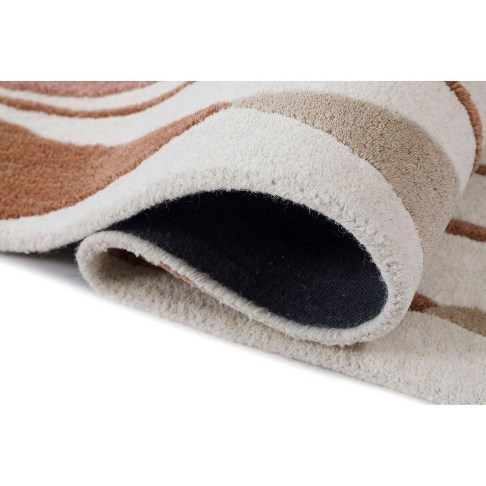 Retro Verve Area Rug, Rust, 5'x8'