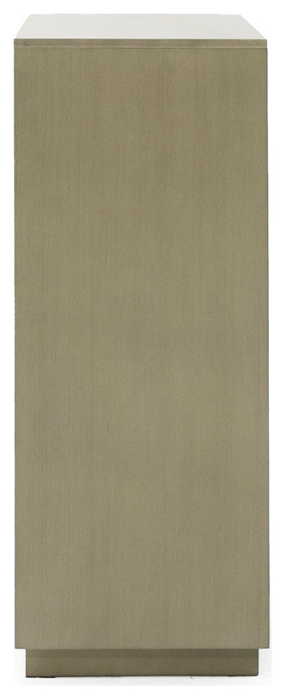 Nixa Modern Wide Birch, Brushed Bronze Chest