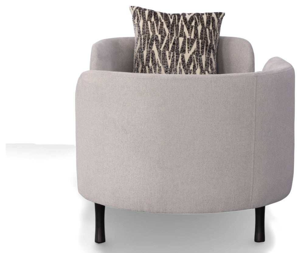 Divani Casa Jamie Glam Light Blue Fabric Two Seater Chaise