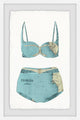 "Teal Bikini" Framed Painting Print, 30"x45"