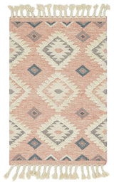 Unique Loom Ivory Mesa Area Rug, Pink, 4'x6', Rectangular