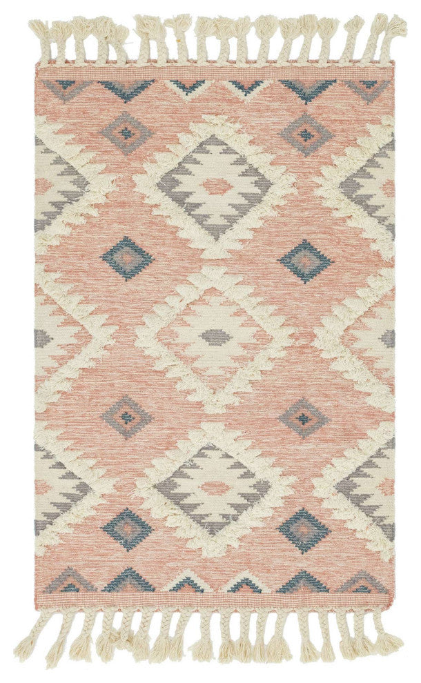 Unique Loom Ivory Mesa Area Rug, Pink, 4'x6', Rectangular