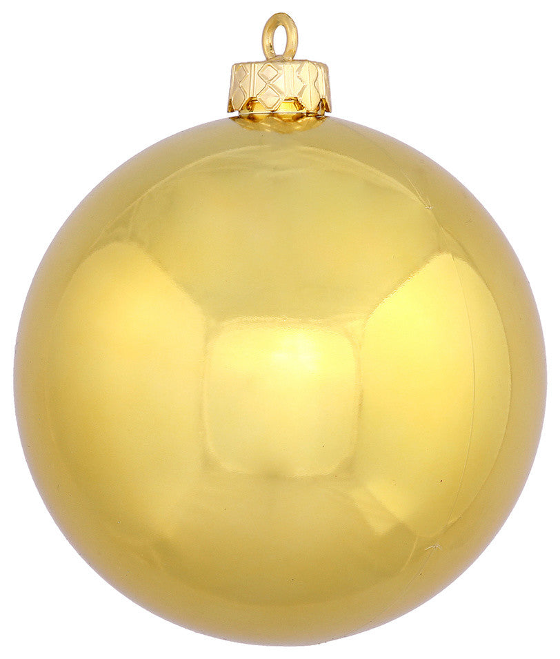 Vickerman 3" Shiny Ball UV Drilled, Set of 12, Gold