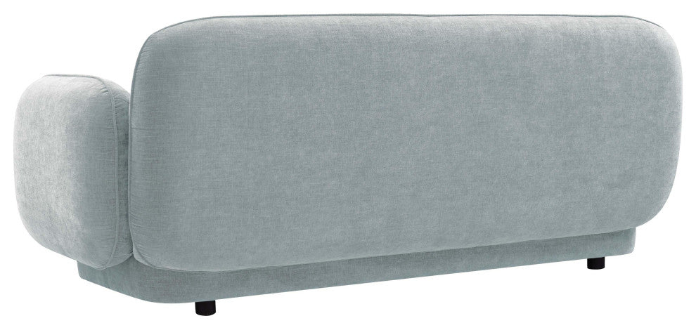 Kandor Sea Blue Textured Velvet Sofa