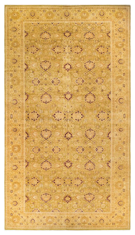 Mogul, One-of-a-Kind Hand-Knotted Area Rug Green, 10'2"x19'2"