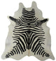 6 Ft Black And White Stenciled Cowhide Rug