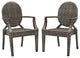 Side Dining Chair Armchair, Set of 2, Rattan, Wicker, Brown, Modern, Outdoor