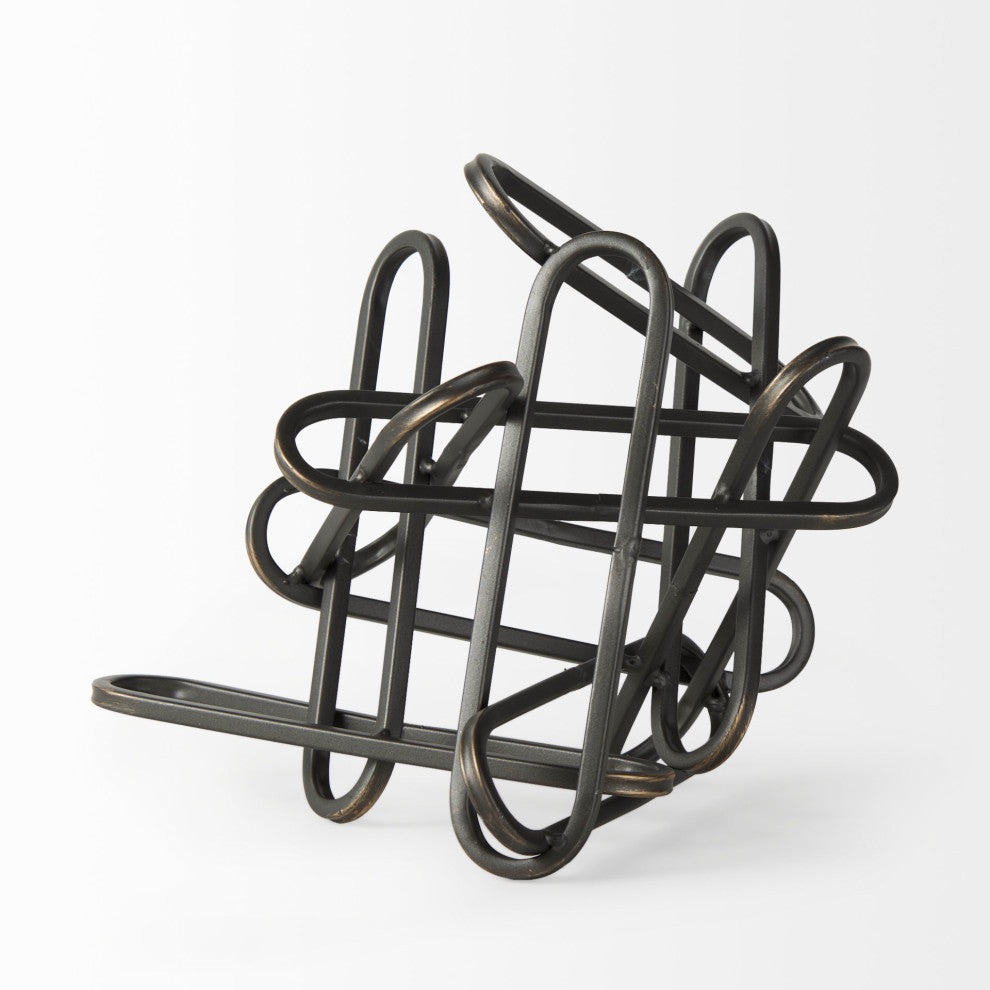 Henderson 10.4Lx8.3Wx7.7H Black Metal Paperclip Decorative Object